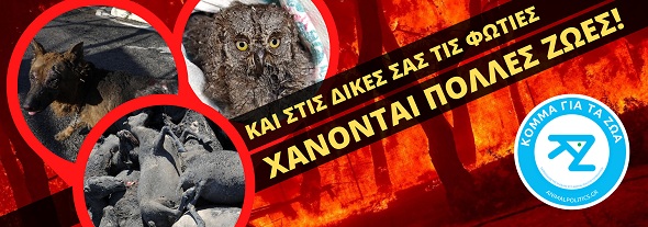 Γίνε μαζί μας η φωνή διαμαρτυρίας όλων των ζώων για τις φωτιές